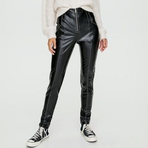 Aritzia pleather pants